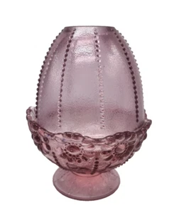 Fenton 5-1/2" Tall Beaded Daisy Pink Fairy Light - Picture 1 of 20