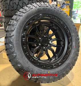 20x10 Arena Hustle Black Wheels 33" AT RT Tires 8x6.5 Dodge Ram 2500 3500 - Picture 1 of 6