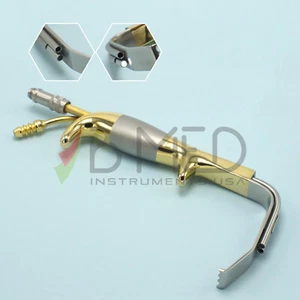 OR Grade Tebbetts Breast Retractor 16 x 80mm Fiber Optic & Suction Augmentation - Picture 1 of 7