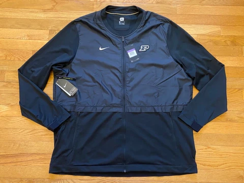 NWT New Mens Nike Purdue Boilermakers Full-Zip On Field Team Issue Jacket Sz 3XL Cover