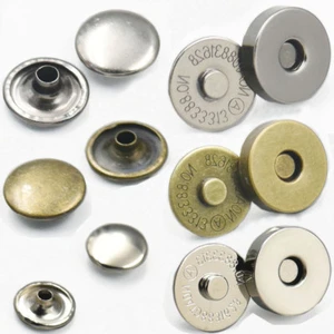 14 18mm 3/4" Magnetic snaps purse Double Rivet Closures Clasp Button Leather lgg - Picture 1 of 5