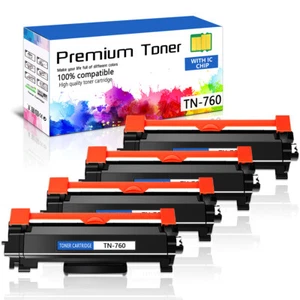 Cartucho de tóner 1-4 TN760 compatible para Brother HL-L2390DW MFC-L2730DW L2750DW - Imagen 1 de 27