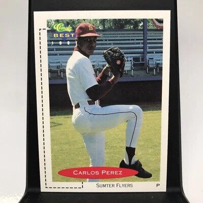 1991 Classic Best # 92 - Carlos Perez - Sumter Flyers - Montreal Expos - Image 1 of 2