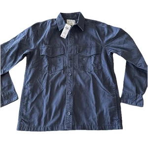 Hollister Blue Denim Long Sleeve Button Up Shirt Mens M Collar Med Wash NWT - Picture 1 of 12