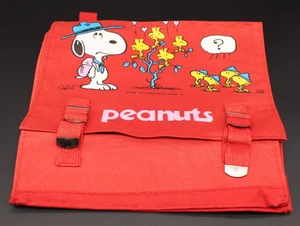 Vintage 1965 Peanuts ~ Snoopy rote Canvas klassische Schultasche in gutem Zustand - Bild 1 von 5