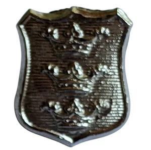 Vintage Silver Tone England Three Lions Shield Pin Badge Lapel Crest Emblem UK - Picture 1 of 3