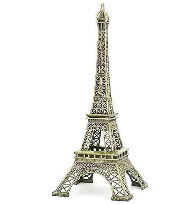 Metal Eiffel Tower Statue Collectible Item Ideal for Home Decor Study Room - Image 1 of 4