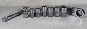 Snap On WA28AFL Pass Through Double Flex Alignment Ratchet & 6 Sockets & 1/2" DR - Picture 1 of 6