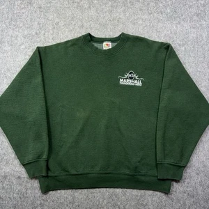 Vtg 90s Marshall Thundering Herd Sweatshirt Adult L Super Cotton USA Made Heavy - Picture 1 of 7