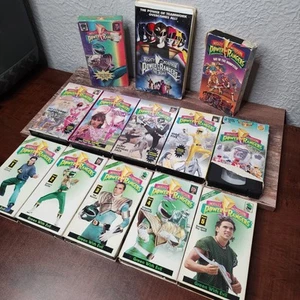 Power Rangers Vhs Lot 13 Tapes Vintage Green With Evil Series Pink Ranger - Picture 1 of 23