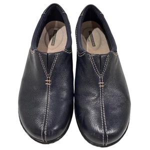 Scarpe mocassino Clarks Collection donna 6,5 W Ashland in pelle blu navy - Foto 1 di 8