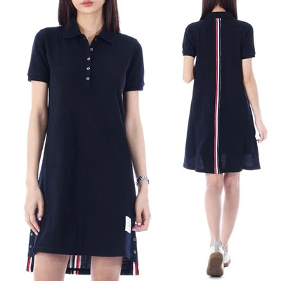 Thom Browne 26SS Three Stripes Center Back PK Short Sleeve Dress 148703306 - Image 1 of 4