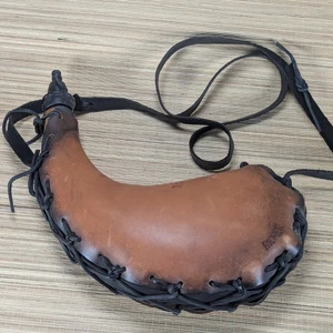 Vintage Leather Ricker Canteen Shoulder Drinking Bag Western Hunting Camp Water - Picture 1 of 15