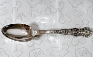 Nebraska State Silver Plate Spoon Vintage Silverplate Wallace A1+ Goodyear Shoe - Picture 1 of 4