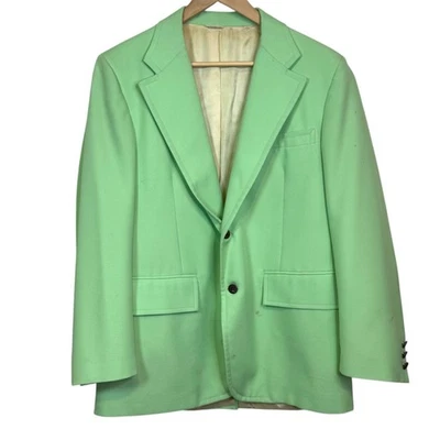 Chaqueta Blazer Izod Vintage Verde Lima 2 Botones Maridos Esquina Palm Beach  Foto 1 de 4