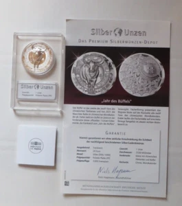 MDM,1 Unze, Silber Unzen Depot, selten,Jahr des Büffel mit Zertifikaten, 20 € RF - Bild 1 von 7