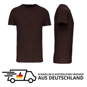 10x T-Shirt Bio-Baumwolle Rundhals K3025, Braun, Gr.M - (3,99 EUR/Stück) - Bild 1 von 4