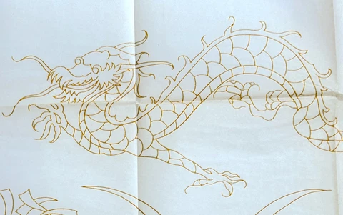 1920s Vintage Butterick Embroidery Transfer Pattern 201 Uncut Bows Dragon More Cover