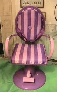 Purple Striped Salon Chair for 18 inch Dolls Nice! - Picture 1 of 1