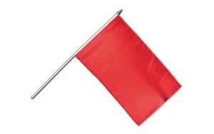 Einfarbig Rot Stockflagge Flaggen Fahnen Stockfahne 30x45cm - Bild 1 von 1