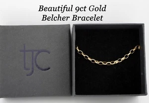 Beautiful TJC 9ct Gold Belcher / Rollo Bracelet ~ New With Tag - Picture 1 of 3