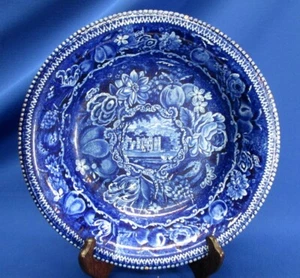 R HALL CA 1820 VIEWS WARLEIGH HOUSE SOMERTSETSHIRE HISTORICAL WARE BOWL 11"DIA - Picture 1 of 7