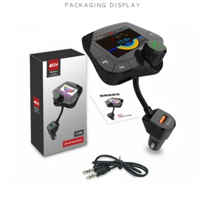 Bluetooth Auto FM Transmitter MP3 Player Hands free Radio Adapter USB Charger - image 1 of 4