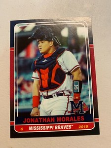 Jonathan Morales Card 2019 Mississippi Braves Team Card