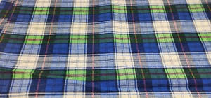 Vintage Fabric * Plaid * 100% cotton - 43" x 82" Target textiles blue - Picture 1 of 6