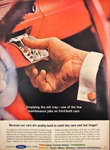 Pubblicità Ford 1962 Qualità Costruita Stampa Vintage Uomo Svuotamento Auto Posacenere Retrò - Foto 1 di 6