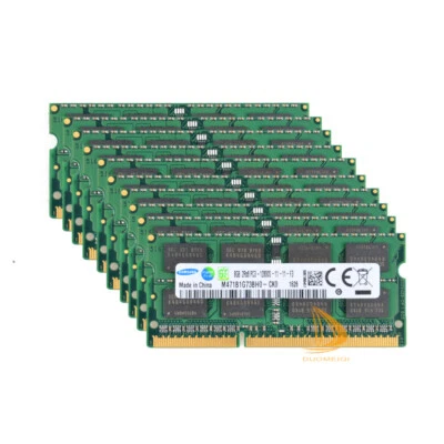 Samsung 10x8GB 2RX8 DDR3 1600MHz PC3-12800S 204PIN SO-DIMM Laptop RAM Memory - Image 1 of 4