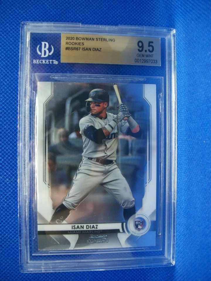 ISAN DIAZ 2020 Bowman Sterling Rookies #67 BGS GEM MINT 9.5 RC Marlins - Image 1 of 1