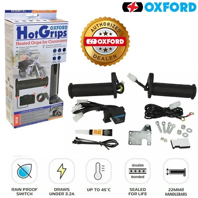 Oxford Commuter HotGrips Motorbike Heated Grips Motorcycle 22mm Handlebars - Image 1 of 4