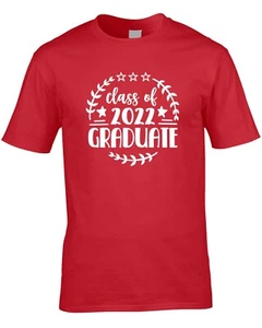 2022 Class Graduation Men's T-Shirt Gift University School Graduate Cool For Him - Picture 1 of 10