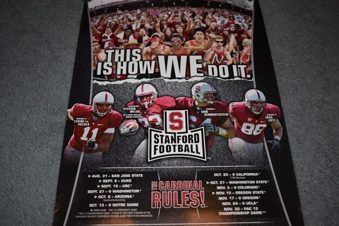STANFORD CARDINAL 2012 FOOTBALL POSTER - ZACH ERTZ Cover