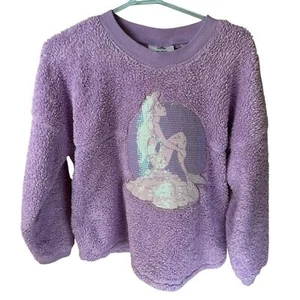 Disney | The Little Mermaid 2019 Disney Spirit Jersey Purple Fuzzy Size L 10-12 - Picture 1 of 10