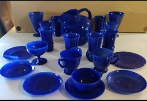 21 Piece Collection Vintage Anchor Hocking Fire King Rainbow Glass Dishes. MINT! - Picture 1 of 7