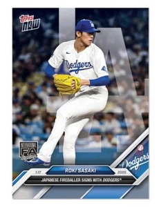 🔥🔥2024 Topps Now MLB Roki Sasaki #OS13 Japanese Fireballer LA Dodgers - Picture 1 of 1