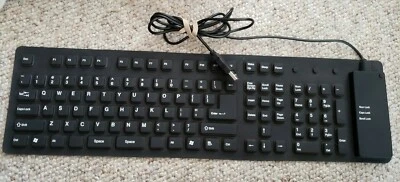 OmniTech Portable Flexible Waterproof Standard Roll-Up Keyboard USB Washable   - Image 1 of 3