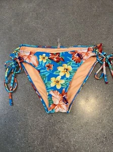 Forever 21 tropical floral print bikini bottoms Sz S - Picture 1 of 6