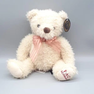 Oso de peluche FAO negro beige 12" difuso ultra suave piel peluche - Imagen 1 de 10
