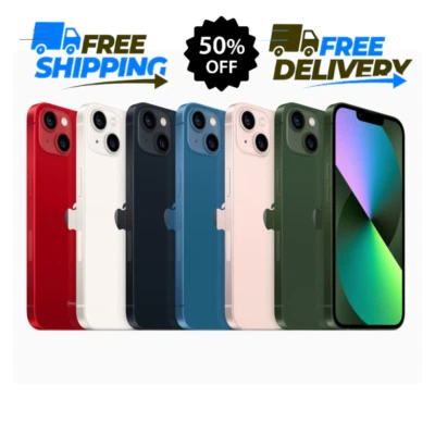 Apple iPhone 13 Blue Red 256GB/128GB Pink 5G Smartphone Unlocked AT&T Verizon - Image 1 of 4