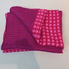 Collection 18 Infinity Scarf Pink Purple Fuchsia Knit Geometric Striped 10x61"