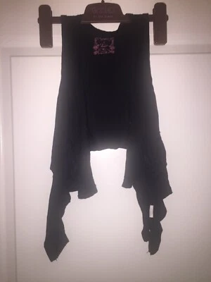 Chaleco negro parche de calabaza para niñas de 6 años Foto 1 de 4