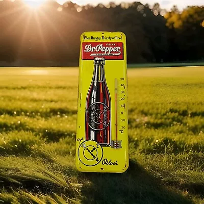 Vintage Thermometer Dr.Pepper Good For Life Tin merchandise 1950 No Porcelain - Image 1 of 4