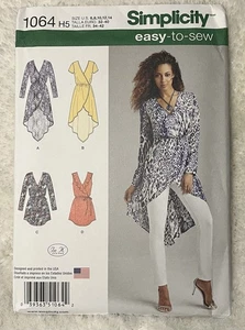 Simplicity 1064 Misses' Tuniken mit Längenvariationen & Bindegürtel 6-14 NEU - Bild 1 von 2
