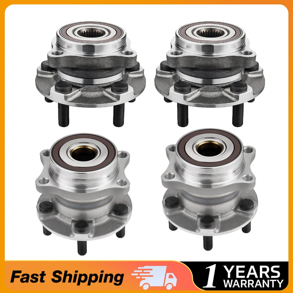 4X Front & Rear Wheel Bearing Hubs Assembly for 2008-2013 Subaru Impreza 2.5L - Image 1 of 4