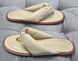 Vicenza Anthropologie Alexia gefütterte Flip-Flops Sandalen beige Damenschuhe 38 7 - Bild 1 von 17