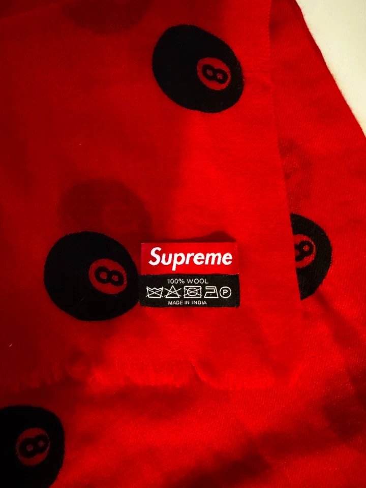 SUPREME SCARF | 8-BALL | F/W 2012 | FW12A16-RED. Project Blitz - Image 1 of 4