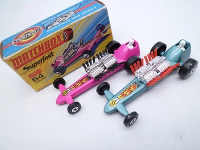 PAR MATCHBOX SUPERFAST Nº64c SLINGSHOT DRAGSTER VINTAGE UNA CAJA ORIGINAL 1971 Foto 1 de 4